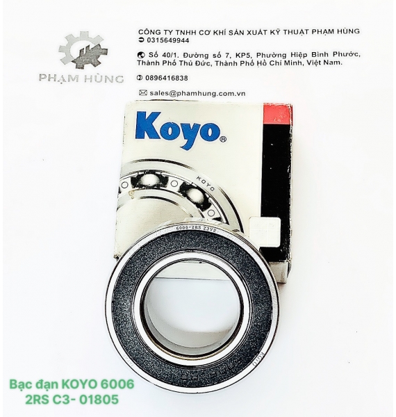 Ball bearing KOYO 6006 2RS C3- 01805